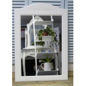 White Vanity Mirror for Make Up Shabby Chic Living Room & Bedroom Furniture